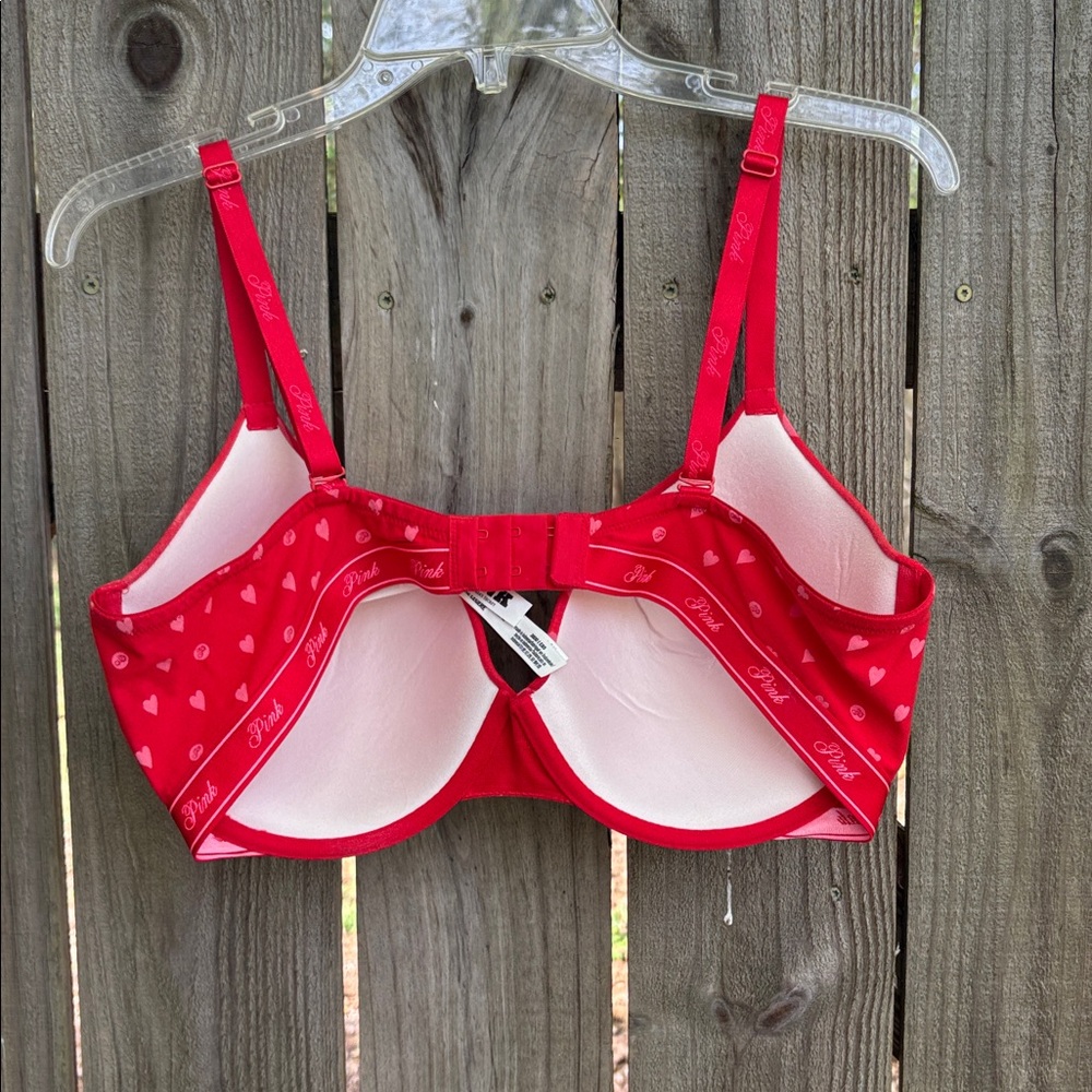 PINK Victoria's Secret Red Heart Print Bra ❤️ - Picture 2 of 4